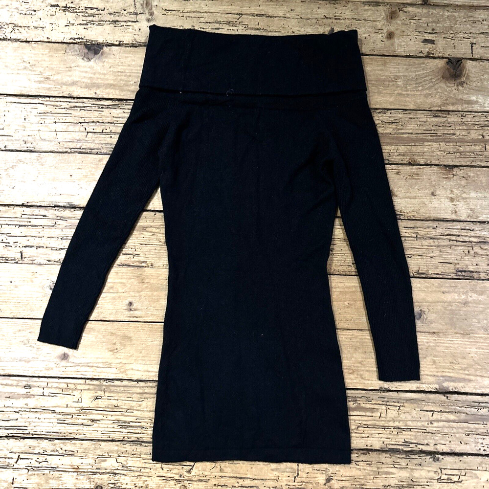 Love Republic Women’s S Black Off The Shoulders Long Sleeve Dress